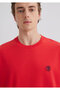 Seal Logo Embroidered Red T-Shirt Loose Fit 067074-70471 - 5