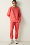 Coral High Waist Pocket Sweatpants - 3
