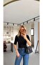 Premium Series Crew Neck Half Sleeve Black Basic Blouse