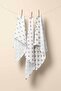 Set of 3 - 2 Layer Patterned Muslin Baby Blanket - 100% Cotton - 80X90 cm - 3