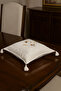 (2 Pcs) Buldan Handwoven Throw Pillow Cover 100% Cotton Laced with Guipure Lace 43X43 - 2