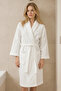 Luxury Karesoft Pattern Triga White Hotel Bathrobe Soft-Textured Bamboo Feel - 2
