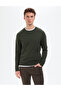 Dark Khaki Slim Fit Crew Neck Basic Sweater 50314192-Vr111 - 2
