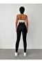 High Waist Women's Daily Black Leggings with a Slimming Effect - 4