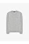 Light Gray Melange Slim Fit Crew Neck Basic Knitwear Sweater 50314192-Vr091 - 7