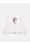100% Cotton Oversize Fit Choco! Printed - Crew Neck Long Sleeve T-Shirt