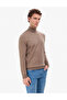 Mink Melange Slim Fit Turtleneck Basic Knitwear Sweater 50314202-Vr174 - 4