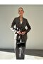 Tie-Up Shawl Collar Jacket Trousers Anthracite Suit - 5
