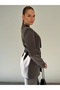 Tie-Up Shawl Collar Jacket Trousers Anthracite Suit - 4