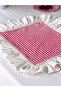 Mia 6-Piece Raw Linen Checkered Ruffle Detailed American Tablecloth/Placemat - 3