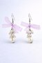 Pearl Grape Earrings with Ribbon Romantic Handmade Women's Earrings – Gift for Lover Coquette Earrings