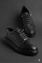 Men's Black Smart Lace-Up Daily Orthopedic Guaranteed Sports Shoes - 3