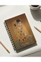 Art Collection Gustav Klimt the Kiss Spiral Notebook - Hard Cover A5 Lined Notebook 14X21 cm - 3