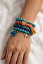 Design Wrapped Wooden Crystal Alaçatı Bead Bracelet - 2