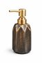 Retro Gold Detailed Antique Porcelain Liquid Soap Dispenser - Marble Countertop Compatible, Stylish Bathroom & Kitchen Soap Dispenser - 3