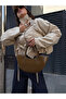 Montrea Oil Green Oval Cut Women's Shoulder and Hand Bag - 5