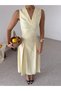 V-Neck Sleeveless Waist Fitted Atlas Maxi Women's Casual Special Occasion Dress - 5