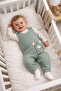 Bear Embroidered Baby Boy Rompers 3-Piece Romper Set – Bodysuit, Rompers and Socks |   3-6-9 Months Baby Clothes - 2