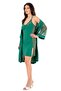 Women's Dressing Gown with Lace Detail 2-Piece Set 32-28
