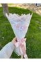 11-Piece Powder Pink Satin Rose Bouquet, Non-Fading Flower, Gift Bouquet for Friend & Mother - 6