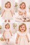 Elegant Lace Baby Dress - Ruffled Collar and Tulle Skirt Detail - 3