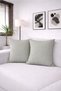 2-Piece Linen Look Throw Pillow Cover Gray