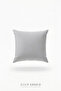 Erguvan Series Velvet Light Gray Stone Decorative Throw Pillow Cover 45X45