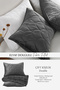 Shane Velvet Bedspread Set Double 3 Piece Quilted Supersoft Soft Fiber-Filled - 2
