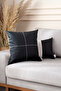 Ivy Soft Leather Black Cushion Cover 45X45 2548 - 2
