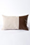 Ivy Leather Detailed Brown Throw Pillow Cover 30X50 2545 - 3