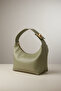 Zippered Gold Buckled Arm and Clutch Bag
