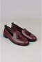 Seç 2504 Genuine Leather Women's Flat Shoes Burgundy