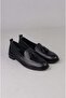 Seç 2504 Genuine Leather Women's Flat Shoes Black