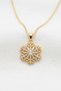 Snowflake Model Zircon Stone Stainless Steel Gold Color Women's Necklace