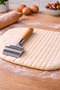 Wooden Handle Dough Slicer - Brown - 23 cm