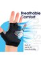 Half-Finger Ice Silk Cycling Gloves, Breathable Anti-Slip Sports Gloves for Men Women - 3
