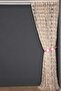 Leaf Model Mink Color Rope Curtain Ready Made Buttons Sewn on Rope Curtain 300*270 cm - 7
