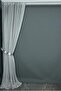 Wide Skirt Model Gray Color Single Wing Ready-Made Pleated Background Curtain 150*260 cm - 4