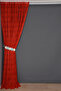 شال أحمر اللون جناح واحد مخيط مسبقًا ستارة خلفية مطوية 300*260 سم - 5