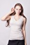 V-Neck Sleeveless Stylish Lycra Body-Taş - 2