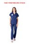 Navy Blue Nurse Uniform Stretch Fabric Scrubs Unisex Set - New Regulation Compliant Patriot Blue