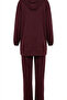 Oysho Fabric Hooded Tunic Pants Double Set 0236-04 Brown - 6
