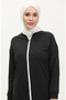 طقم بدلة رياضية بسحاب 3044-06 أسود - 6