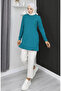 Araboy Sports Combed Cotton Tunic 9127-01 Petrol - 2
