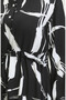 Viscose brush pattern pleated dress 81869-08 black - 4