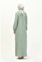 Double button viscose dress 5110-04 water green - 5