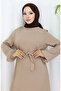 Skirt Ruffle Belted Dress 4103-04 Mink - 3