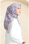 Soft Cotton Scarf 19090-16 Beige Lilac - 2