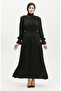 Glittery Linen Belted Dress 81853-03 Black