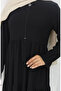 Wrapped Fabric Zippered Dress 6999-04 Black - 4